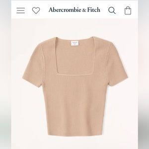 Abercrombie Square Neck Short Sleeve Top